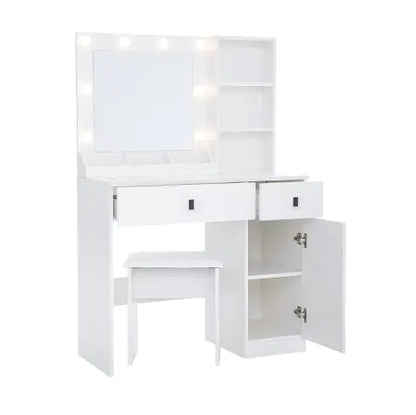 Vanity, Makeup Vanity Desk Set With Mirror  Light