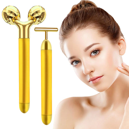 Face Massager Electric Skin Care Tool 24k Golden