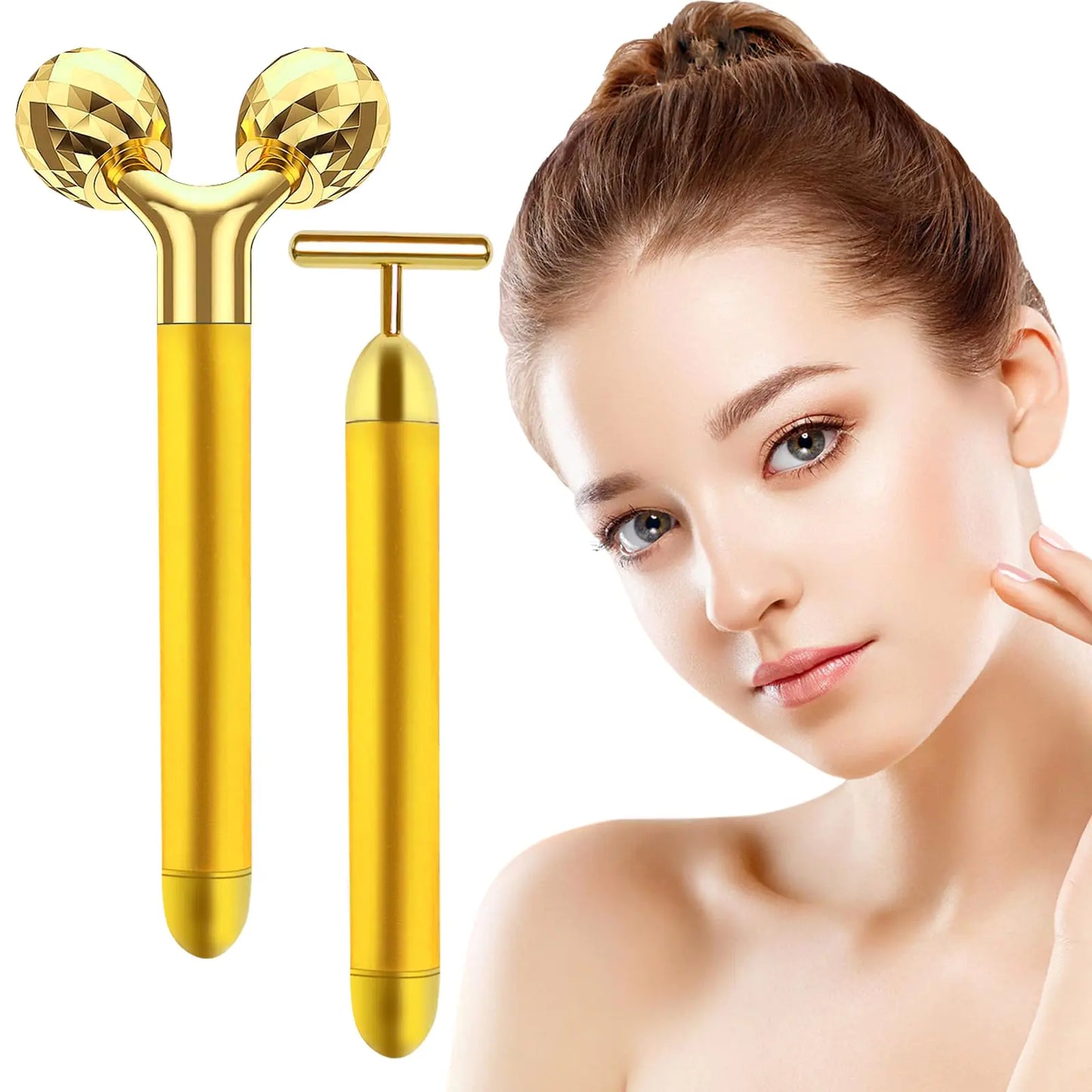 Face Massager Electric Skin Care Tool 24k Golden