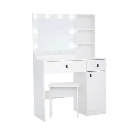 Vanity, Makeup Vanity Desk Set With Mirror  Light